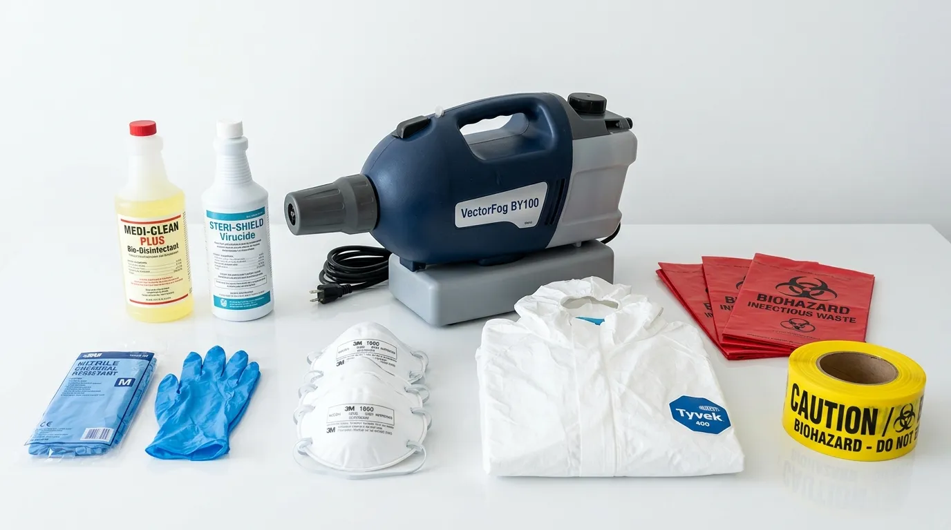 Professional biohazard remediation crew working in South Weber